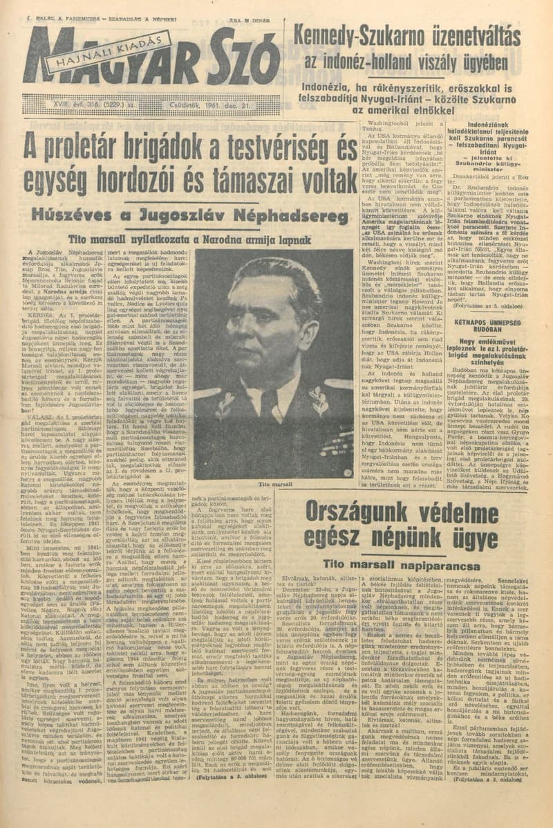 Magyar Szó, 18. évf. 1961. december 21. 316. sz. 1–16. oldal