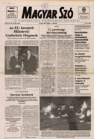 Magyar Szó, 58. évf. 2001. február 1. 25. sz. 1–16. oldal