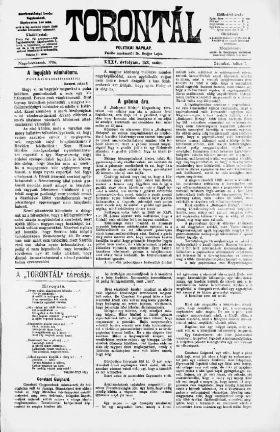 Torontál, 35. évf. 1906. július 7. 153. sz.