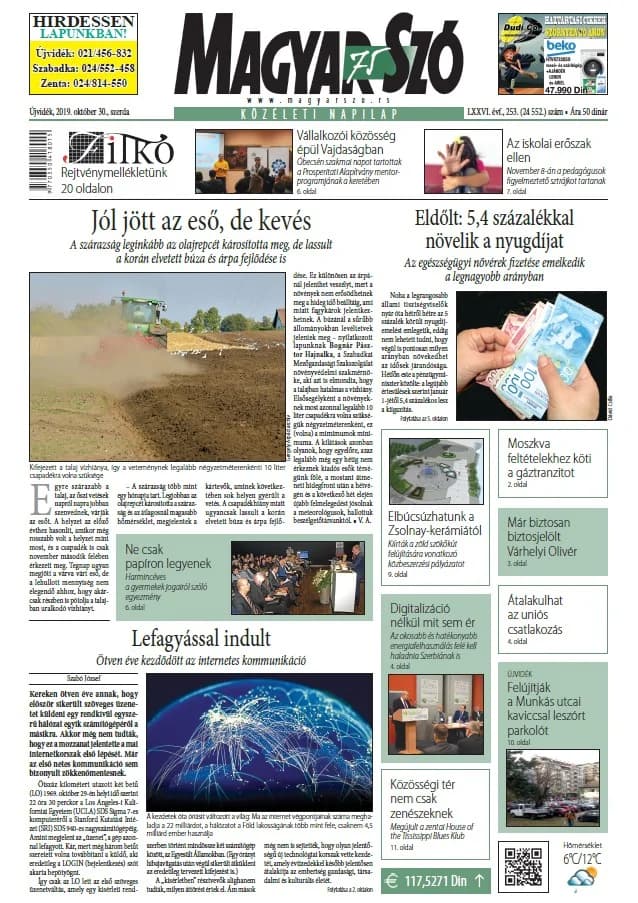 Magyar Szó, 76. évf. 2019. október 30. 253. sz. 1–16. oldal