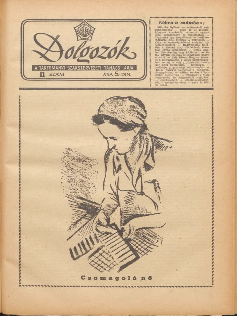 Dolgozók, 6. évf. 1952. augusztus 12. 11. sz.