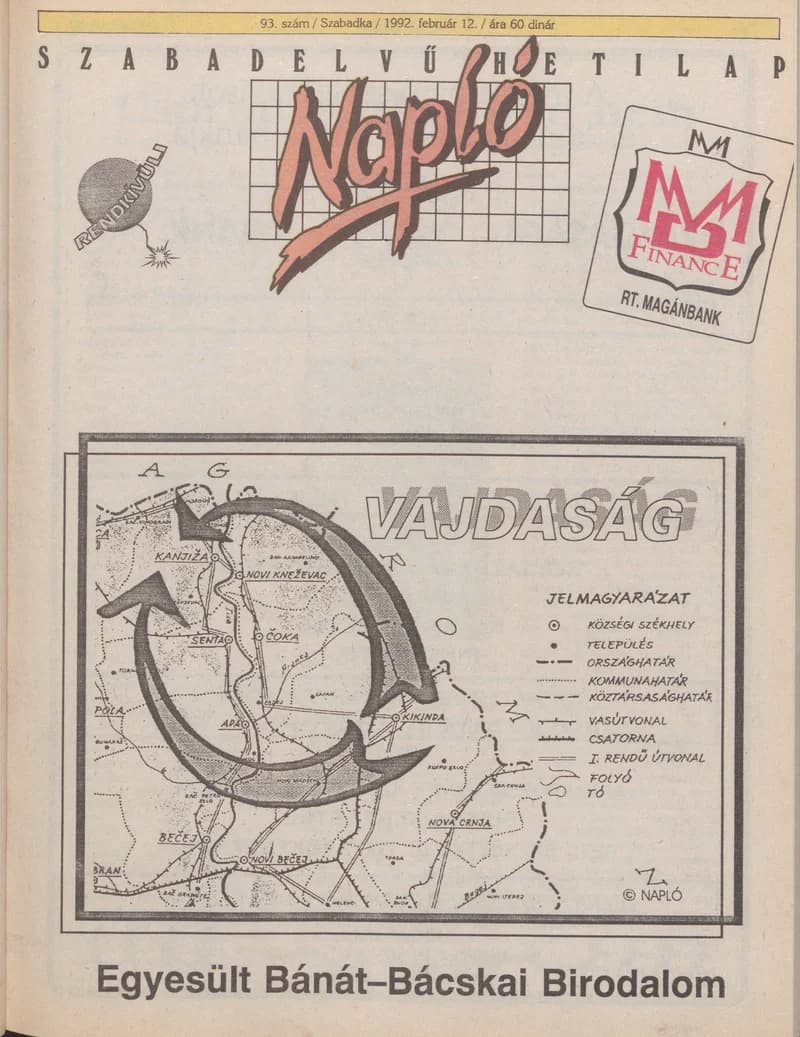 Napló - Szabadelvű hetilap, 3. évf. 1992. február 12. 93. sz.