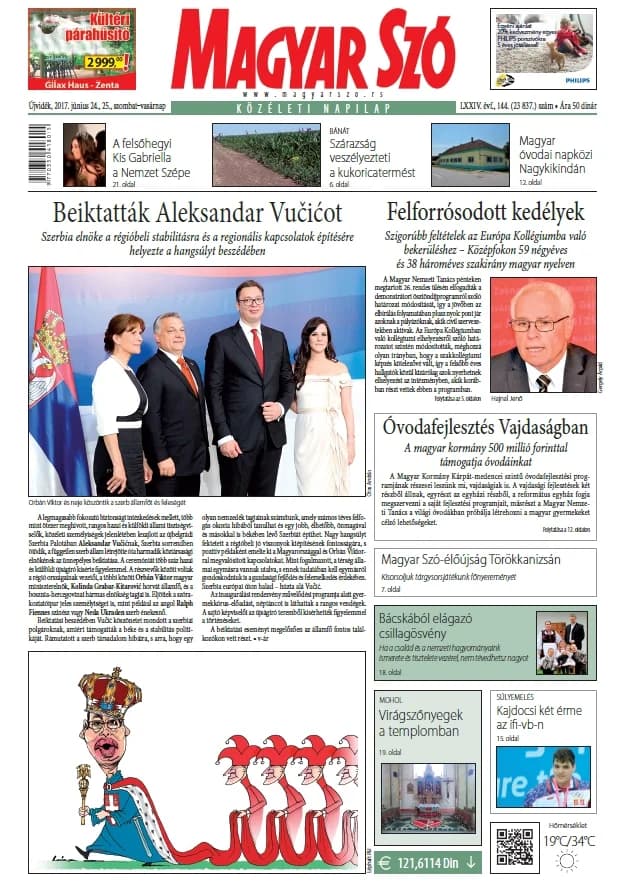 Magyar Szó, 74. évf. 2017. június 24. – 25. 144. sz. 1–32. oldal
