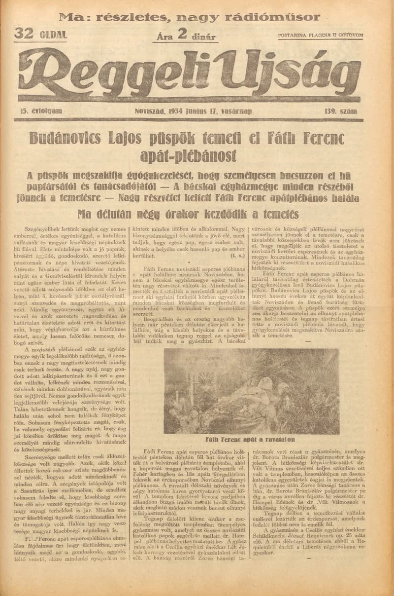 Reggeli Újság, 15. évf. 1934. június 17. 139. sz.