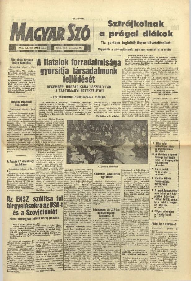 Magyar Szó, 25. évf. 1968. november 19. 320. sz. 1–16. oldal