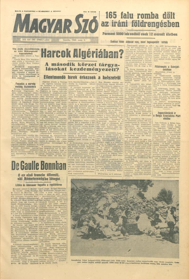 Magyar Szó, 19. évf. 1962. szeptember 5. 245. sz. 1–12. oldal