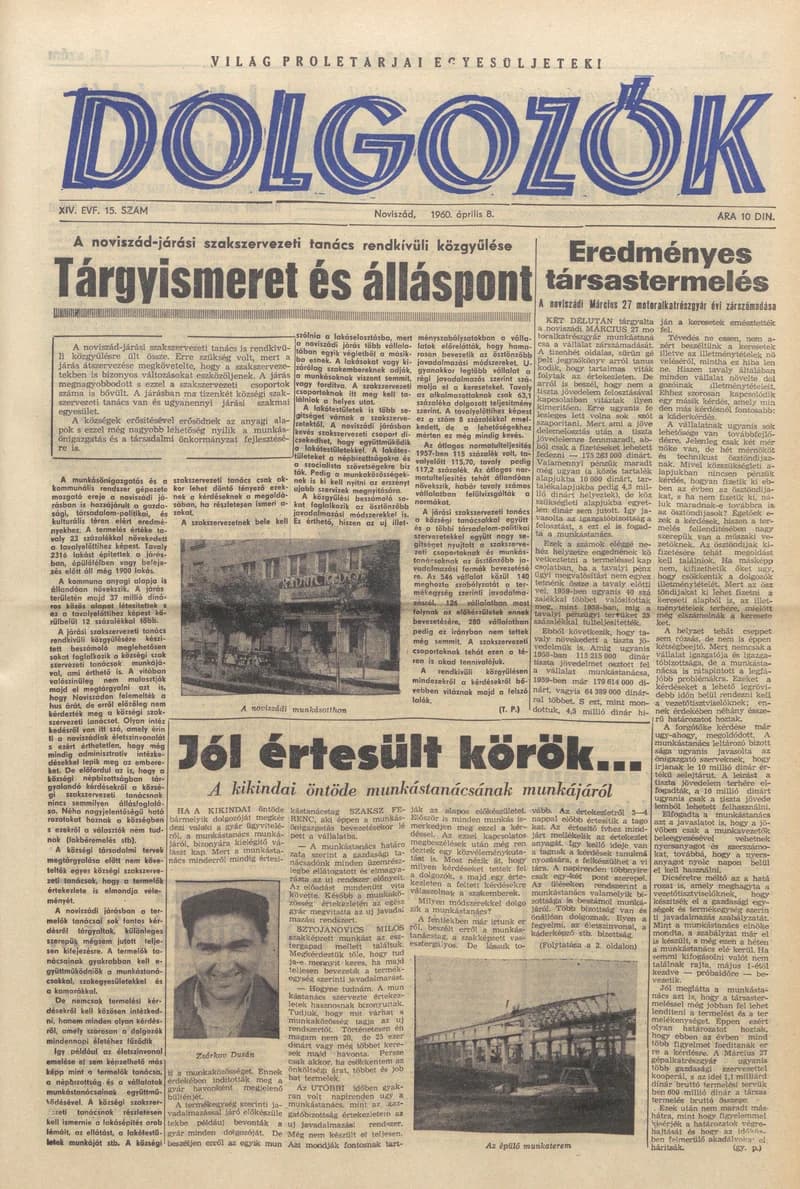 Dolgozók, 14. évf. 1960. április 8. 15. sz.