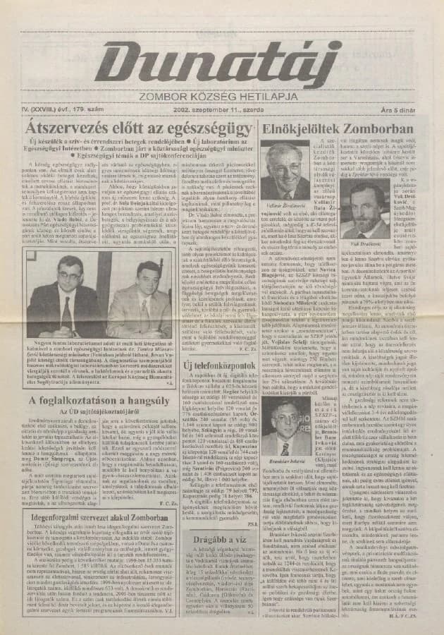Dunatáj, 4. évf. 2002. szeptember 11. 179. sz.