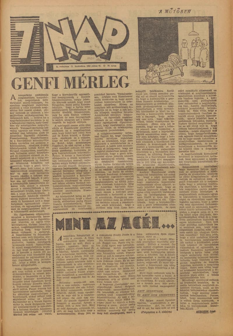 7 Nap, 10. évf. 1955. július 24. 30. sz. 1–16. oldal