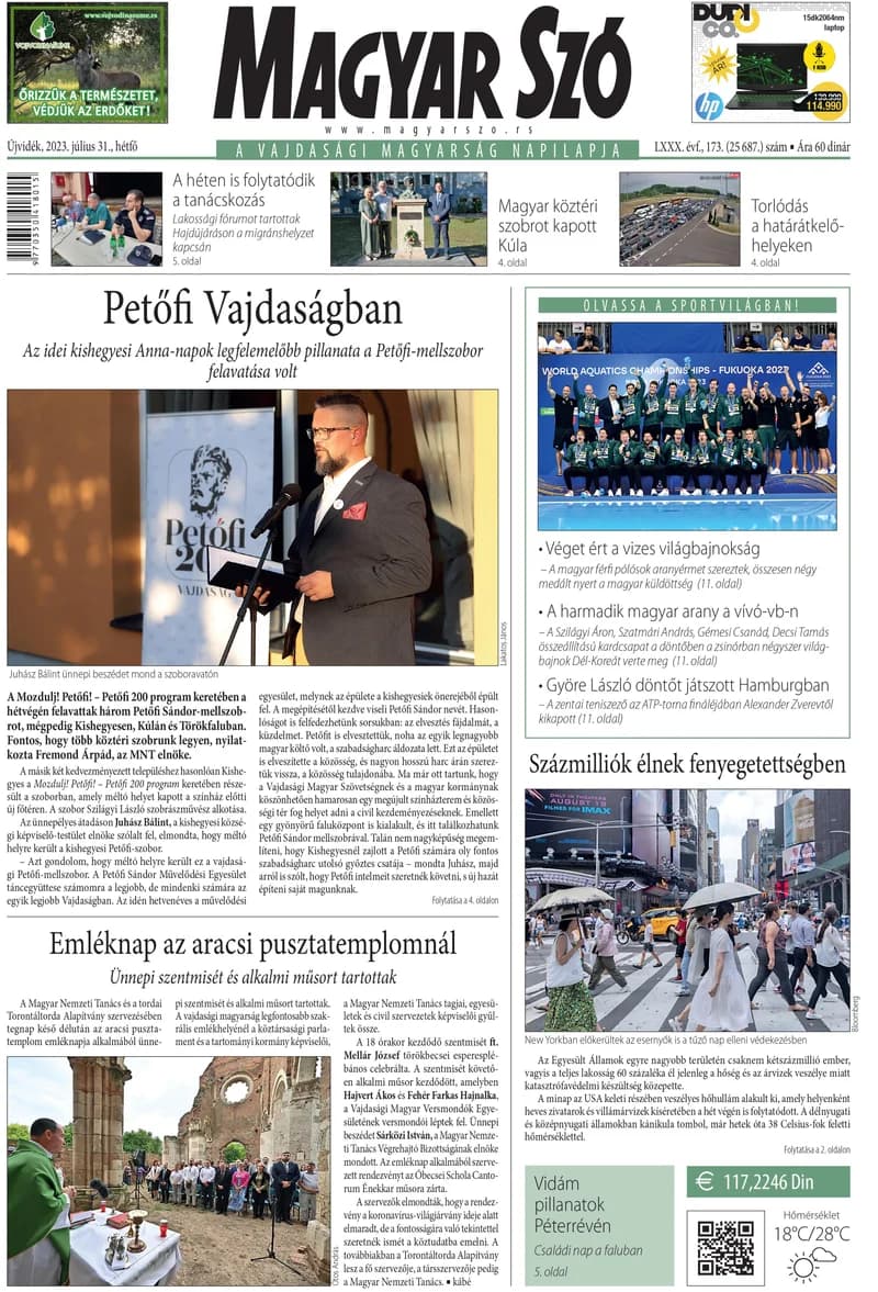 Magyar Szó, 80. évf. 2023. július 31. 173. sz. 1–16. oldal