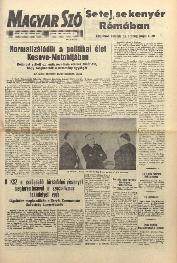 Magyar Szó, 25. évf. 1968. december 6. 335. sz. 1–12. oldal