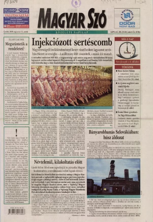 Magyar Szó, 66. évf. 2009. augusztus 12. 186. sz. 1–16. oldal