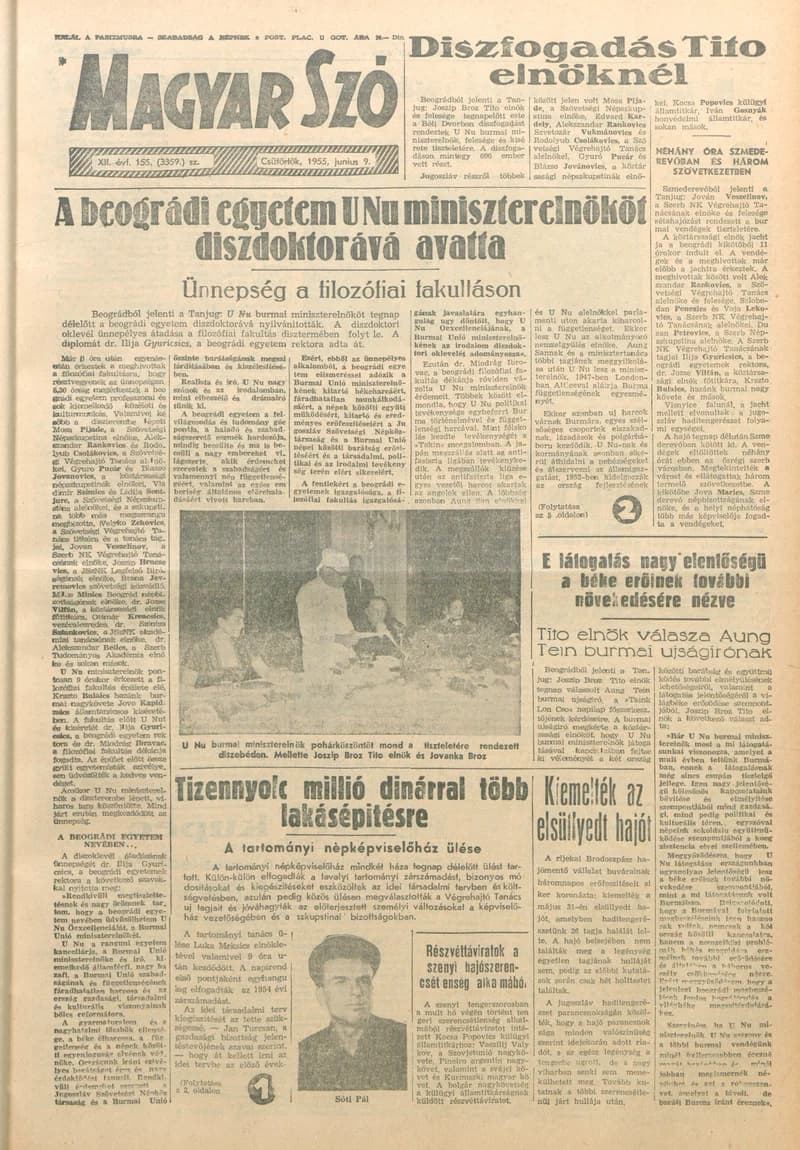 Magyar Szó, 12. évf. 1955. június 9. 155. sz. 1–8. oldal