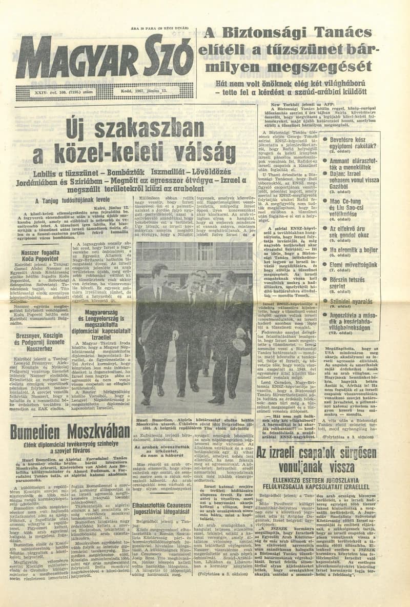 Magyar Szó, 24. évf. 1967. június 13. 160. sz. 1–14. oldal