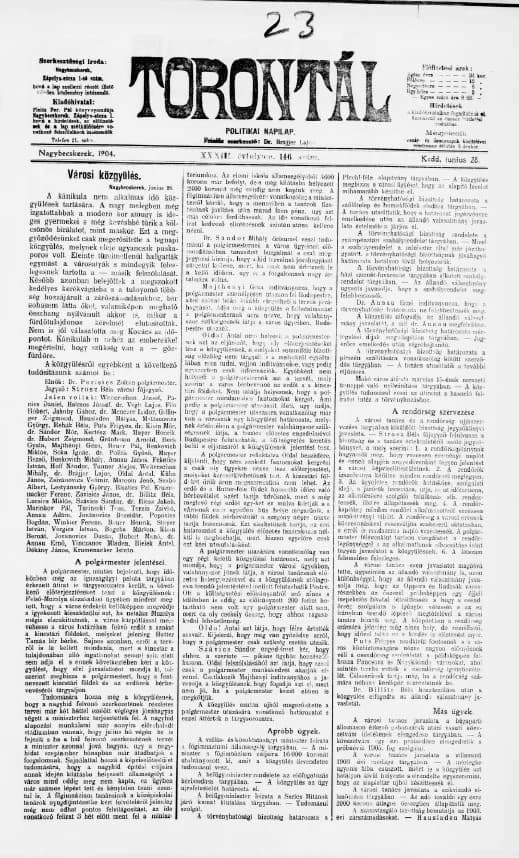 Torontál, 33. évf. 1904. június 28. 146. sz.