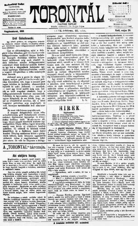 Torontál, 27. évf. 1898. május 24. 117. sz.