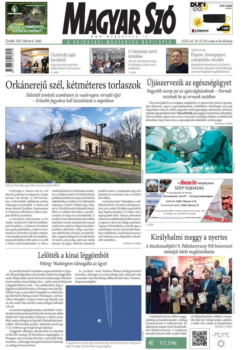 Magyar Szó, 80. évf. 2023. február 6. 29. sz. 1–16. oldal