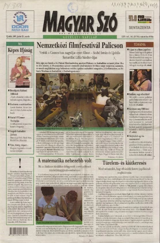 Magyar Szó, 64. évf. 2007. június 20. 141. sz. 1–20. oldal