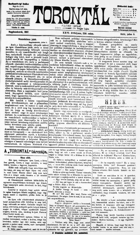 Torontál, 26. évf. 1897. július 5. 150. sz.