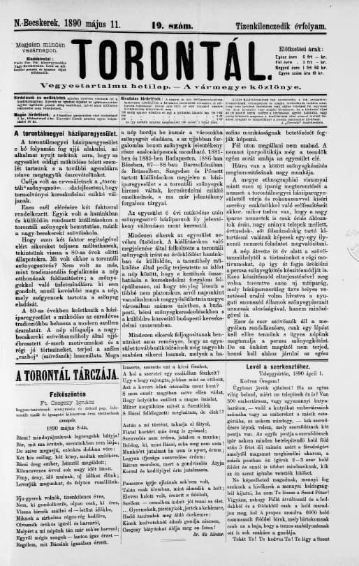 Torontál, 19. évf. 1890. május 11. 19. sz.