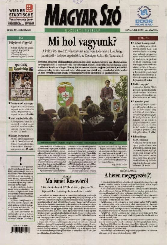 Magyar Szó, 64. évf. 2007. október 29. 253. sz. 1–12. oldal