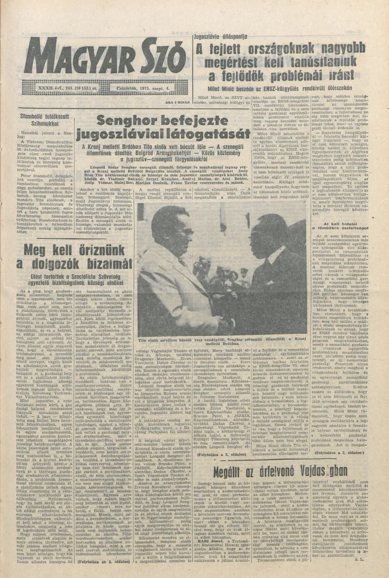 Magyar Szó, 32. évf. 1975. szeptember 4. 243. sz.