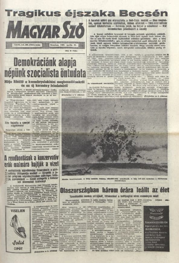 Magyar Szó, 26. évf. 1969. április 12. 100. sz. 1–20. oldal