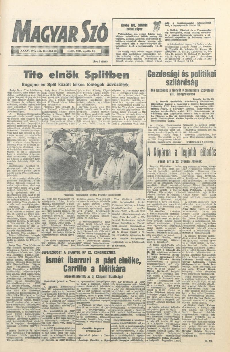 Magyar Szó, 35. évf. 1978. április 24. 112. sz. 1–8. oldal