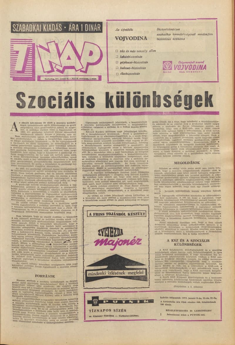 7 Nap, 27. évf. 1972. január 14. 2. sz. 1–28. oldal