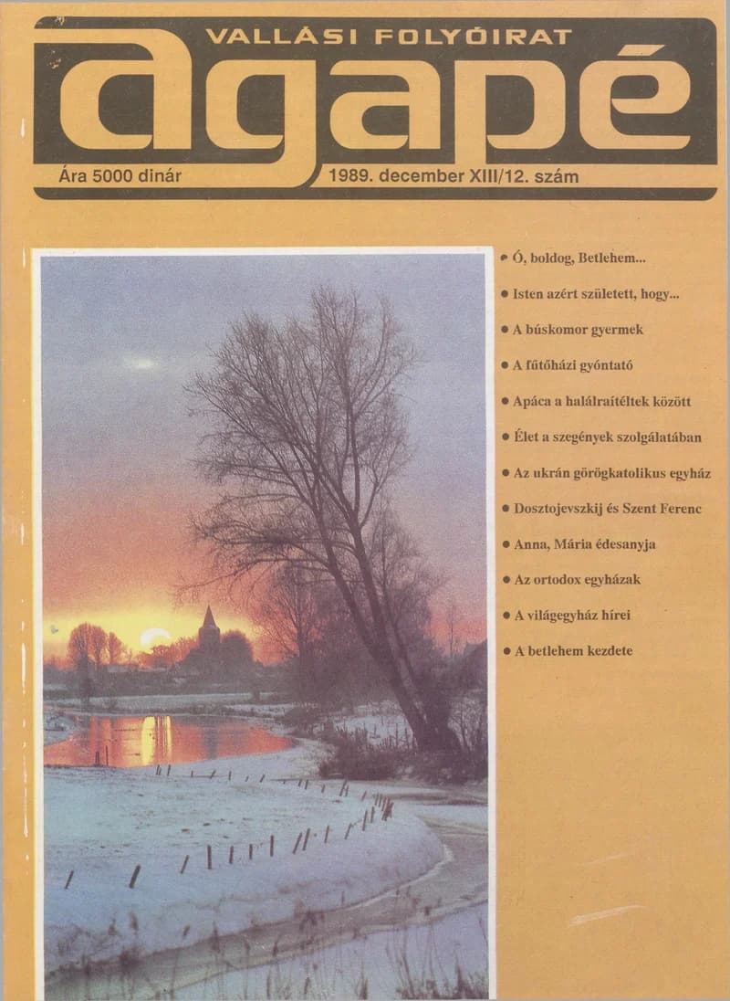 Agape, 13. évf. 1989. december. 12. sz.