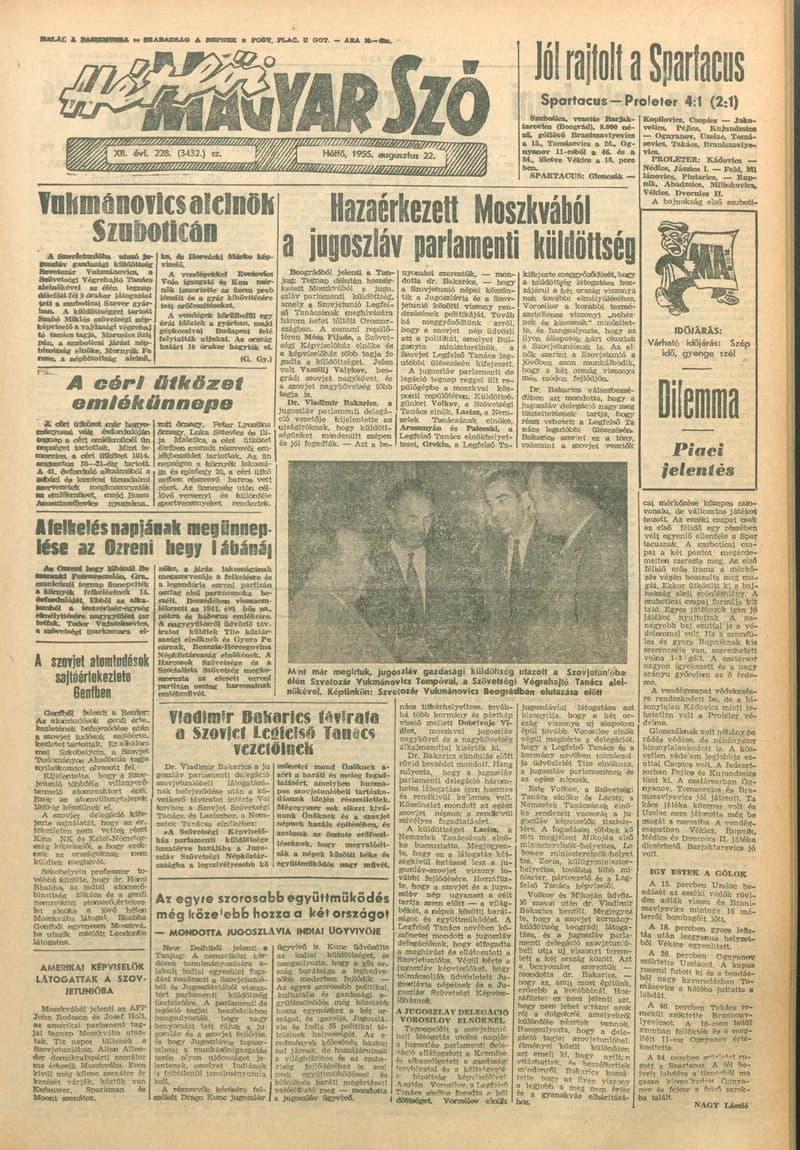 Magyar Szó, 12. évf. 1955. augusztus 21. 227. sz. 1–6. oldal