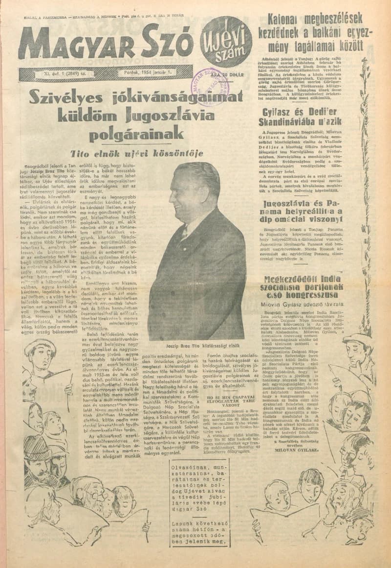 Magyar Szó, 11. évf. 1954. január 1. 1. sz. 1–32. oldal