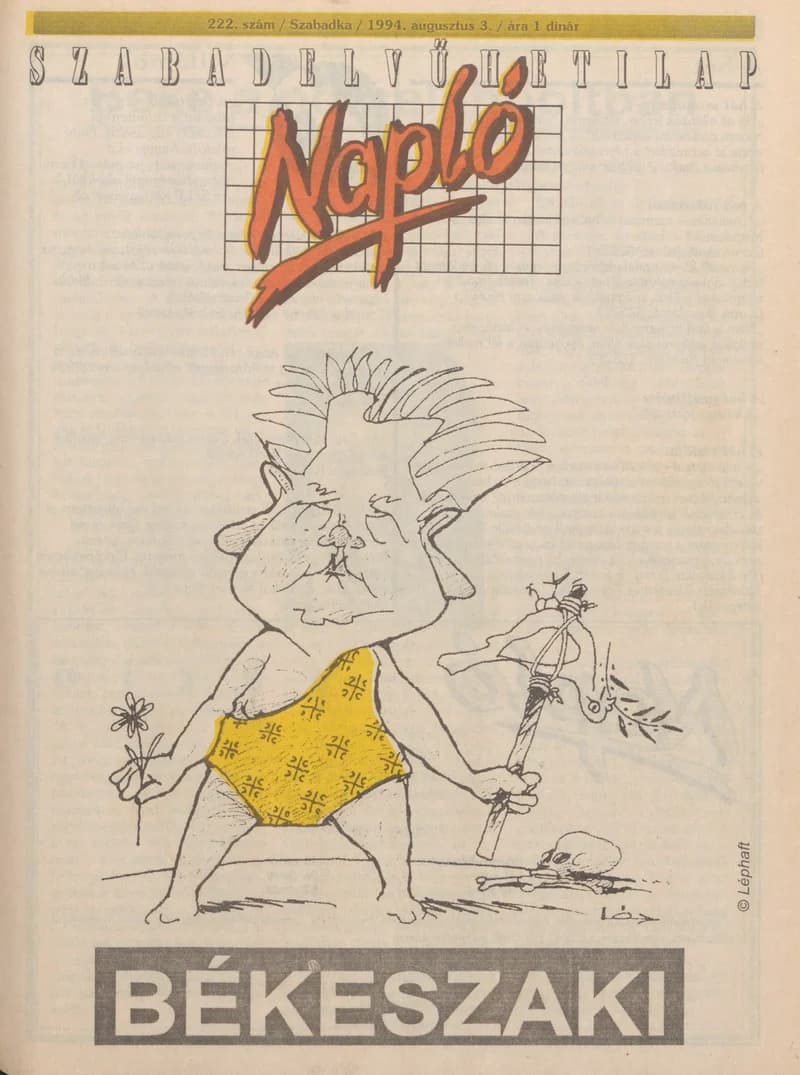 Napló - Szabadelvű hetilap, 5. évf. 1994. augusztus 3. 222. sz.