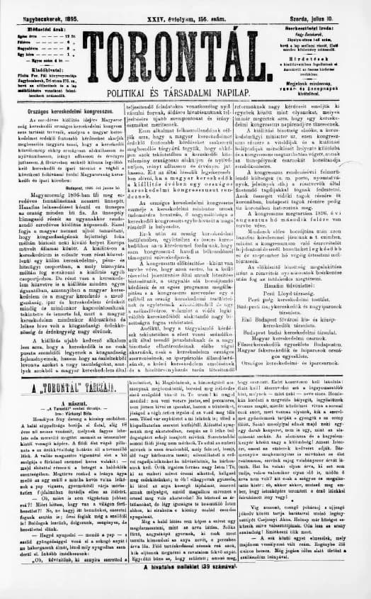 Torontál, 24. évf. 1895. július 10. 156. sz.
