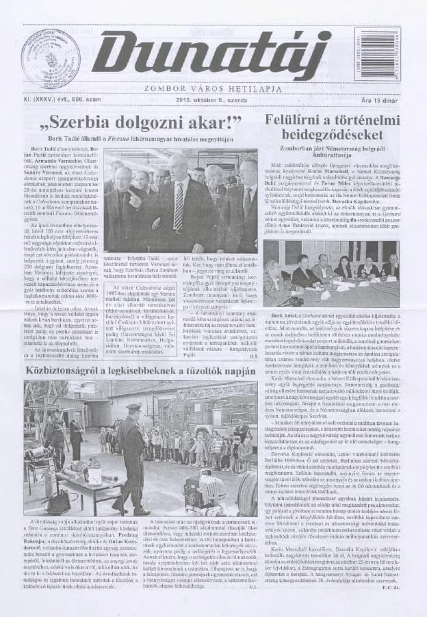 Dunatáj, 12. évf. 2010. október 6. 600. sz.