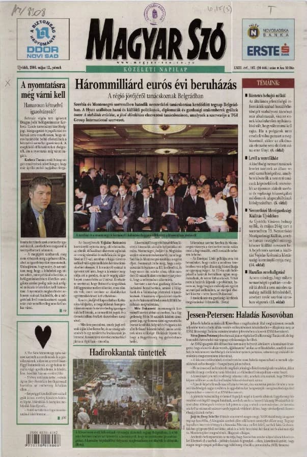 Magyar Szó, 63. évf. 2006. május 12. 107. sz. 1–20. oldal