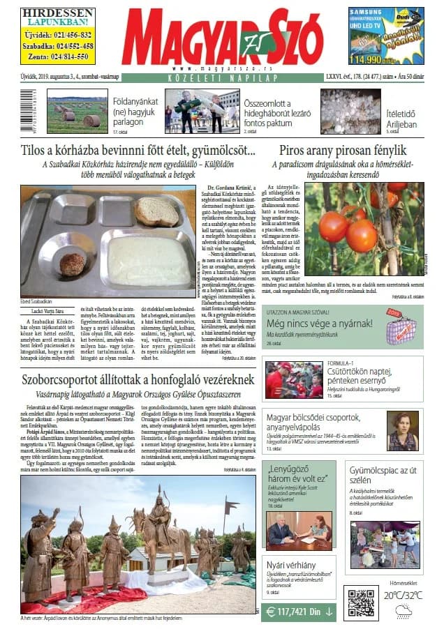 Magyar Szó, 76. évf. 2019. augusztus 3. – 4. 178. sz. 1–44. oldal