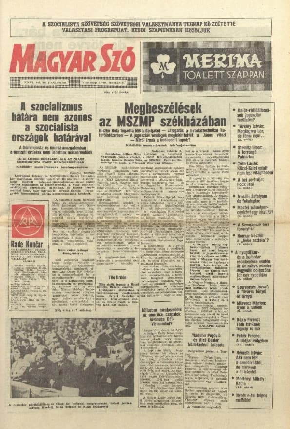 Magyar Szó, 26. évf. 1969. február 9. 38. sz.