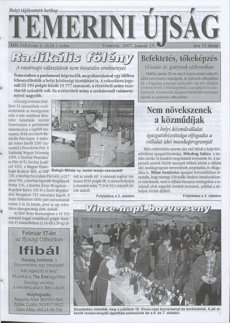 Temerini Újság, 13. évf. 2007. január 25. 4. sz.
