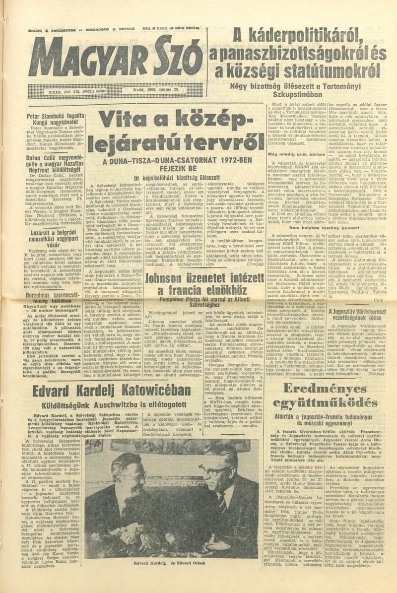 Magyar Szó, 23. évf. 1966. június 28. 175. sz.