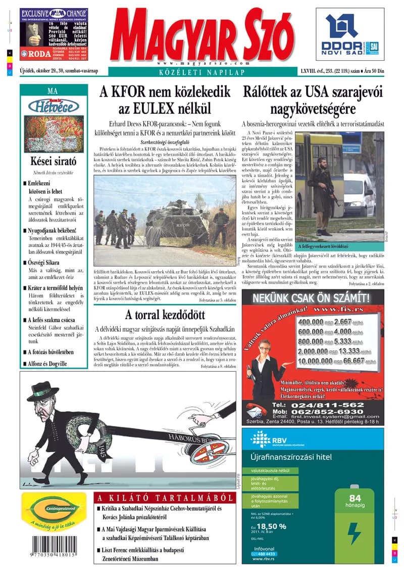 Magyar Szó, 68. évf. 2011. október 29. – 30. 253. sz. 1–48. oldal