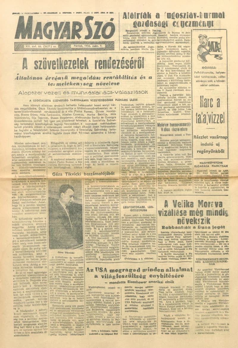 Magyar Szó, 13. évf. 1956. március 9. 66. sz. 1–8. oldal
