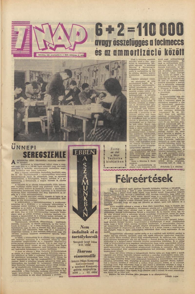 7 Nap, 21. évf. 1966. szeptember 9. 37. sz. 1–20. oldal