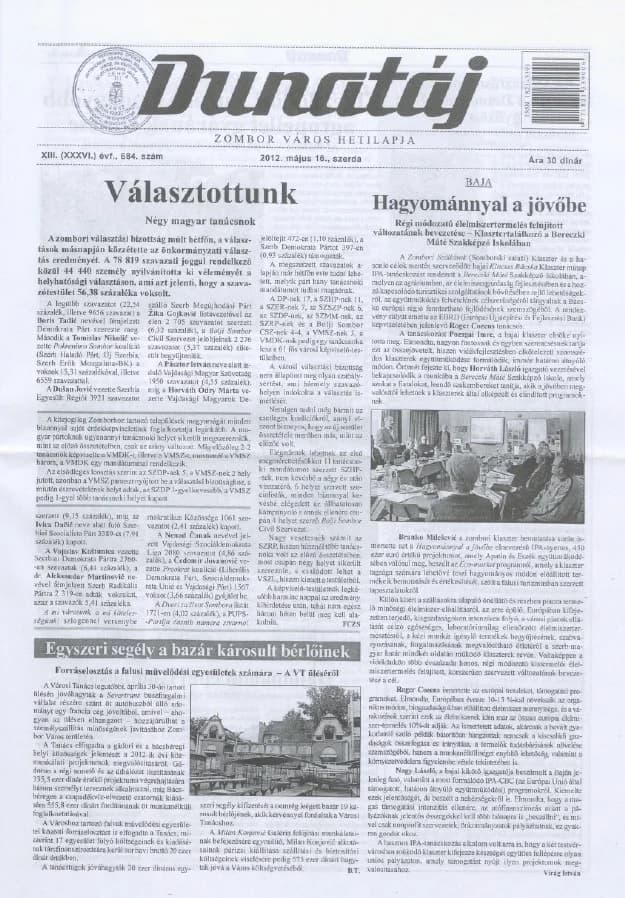 Dunatáj, 14. évf. 2012. május 16. 684. sz.