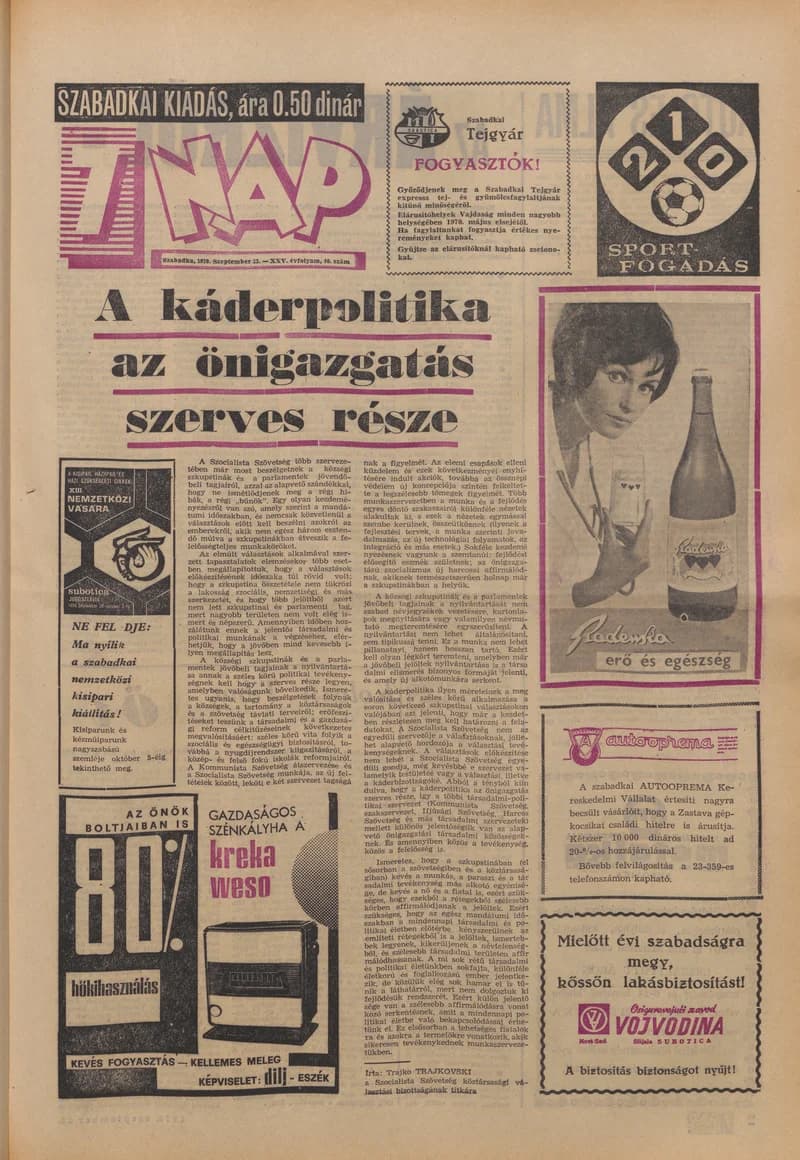 7 Nap, 25. évf. 1970. augusztus 25. 40. sz. 1–16. oldal