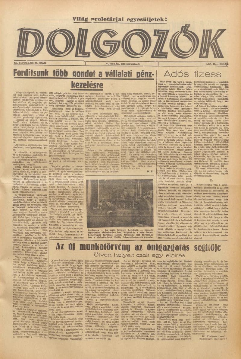 Dolgozók, 9. évf. 1955. augusztus 2. 30. sz.
