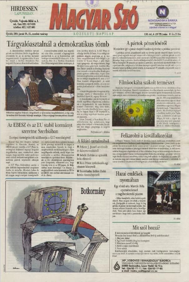 Magyar Szó, 61. évf. 2004. január 10. – 11. 6. sz. 1–36. oldal