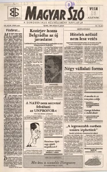 Magyar Szó, 52. évf. 1995. február 17. 39. sz. 1–16. oldal