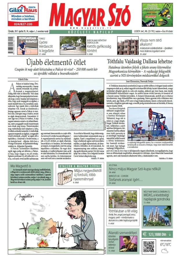 Magyar Szó, 74. évf. 2017. április 29. – május 2. 98. sz. 1–32. oldal