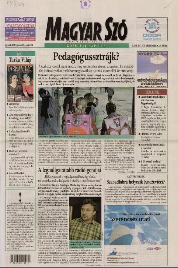 Magyar Szó, 66. évf. 2009. július 30. 175. sz. 1–16. oldal